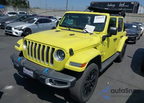 2023 Jeep Wrangler Sahara 4Xe из США, поврежденный, VIN 1C4JJXP61PW525323